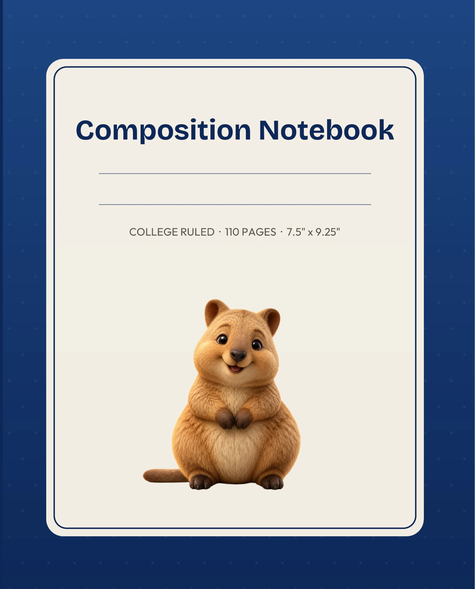 Happy Quokka Composition Notebook cover